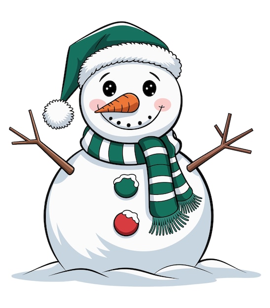 cute snowman clipart