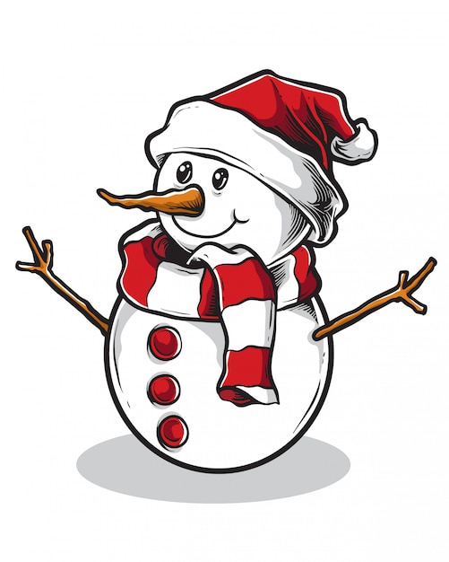 Vector cute snowman vector