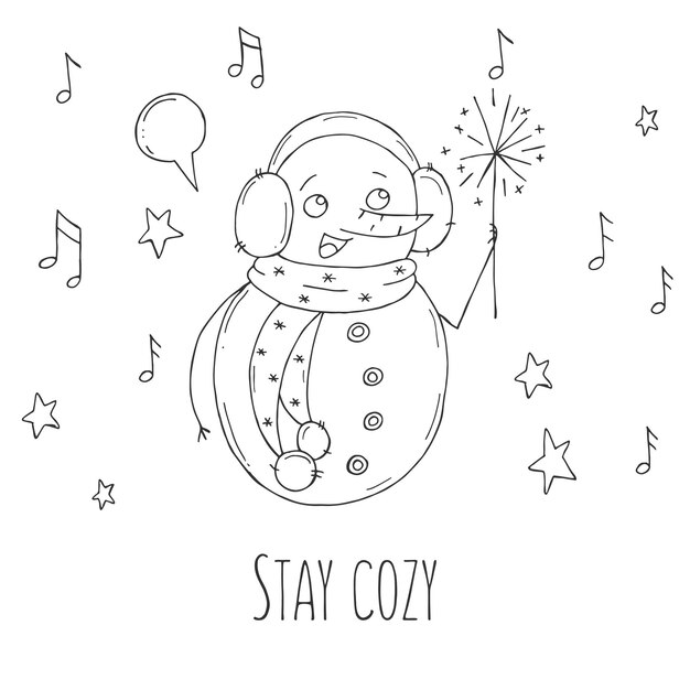 Mini Christmas Coloring Book: Minimalistic Relaxing Designs to Color on-the-go. Pocket-Size with Cute, Simple Hand-Drawn illustrations. Winter and