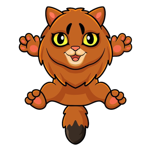 Cute somali cat cartoon posing