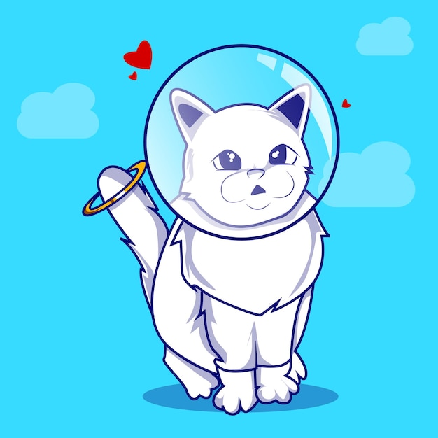 Cute space cat