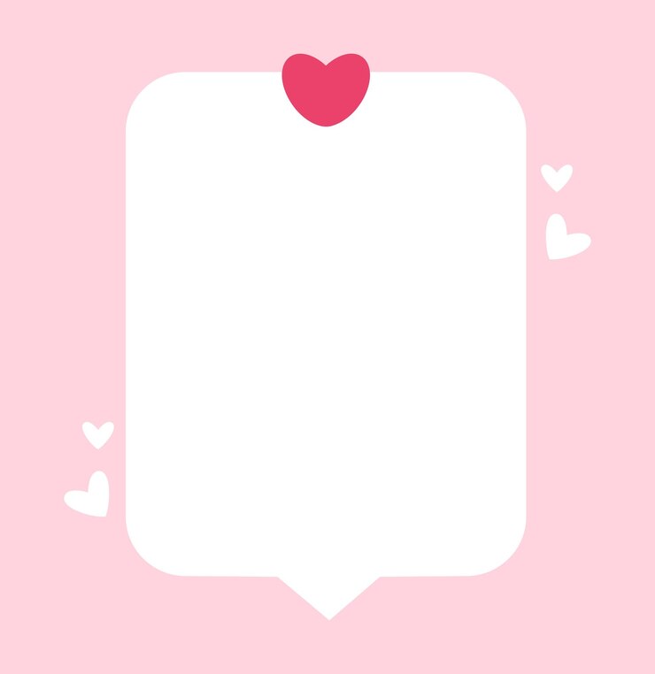 Vector cute speech bubble for valentines day with hearts