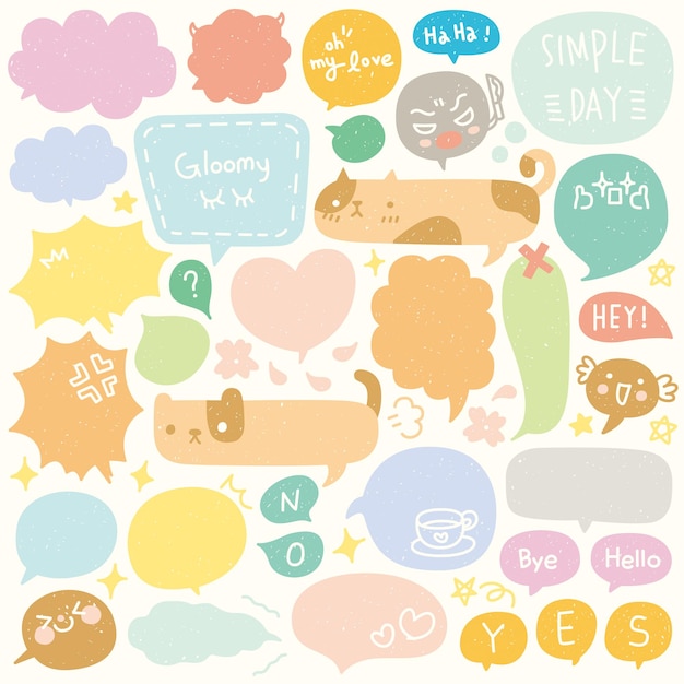 Vector cute speech bubble