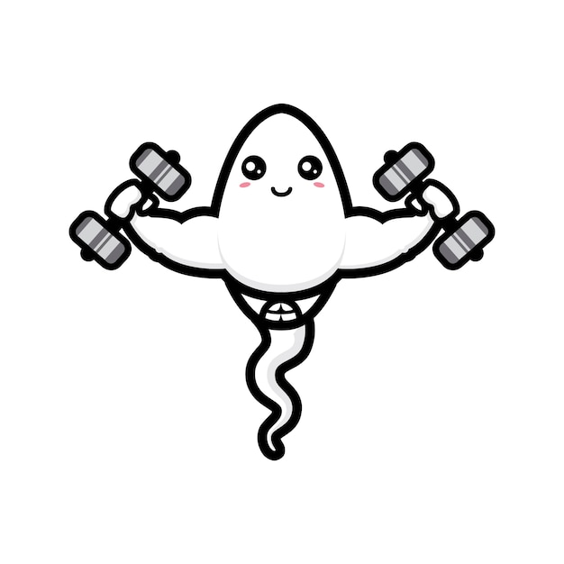 cute sperm that is strong and muscular