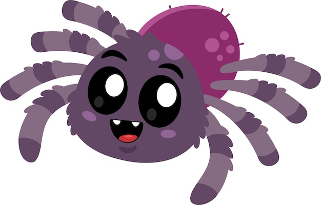 Vettore carattere di cartone animato spider cute vector illustration flat design