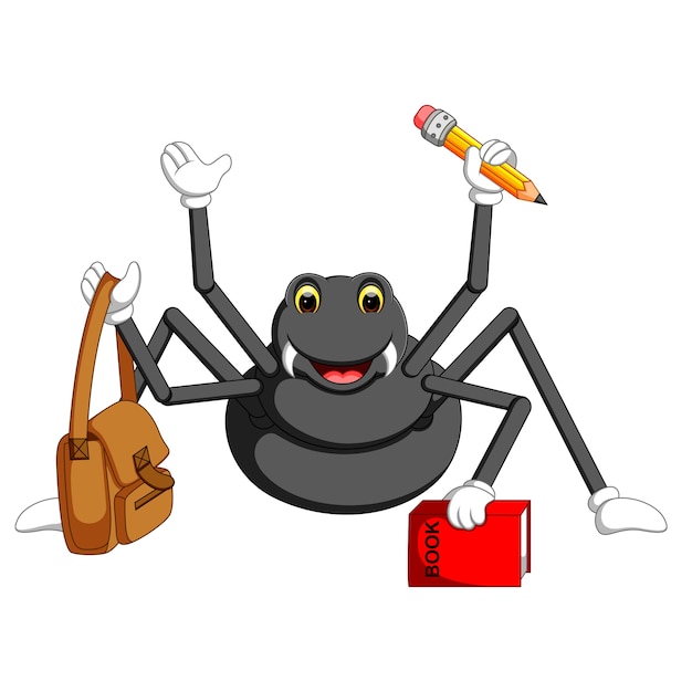 Vector cute spider cartoon