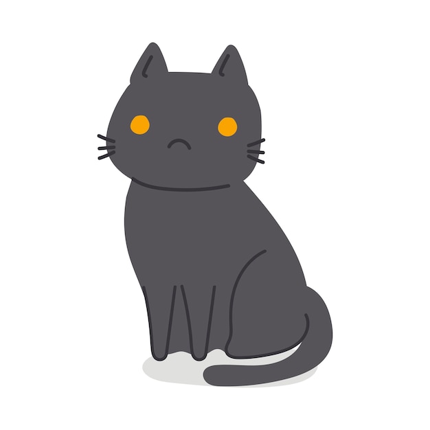 милый жуткий кот Хэллоуин вектор