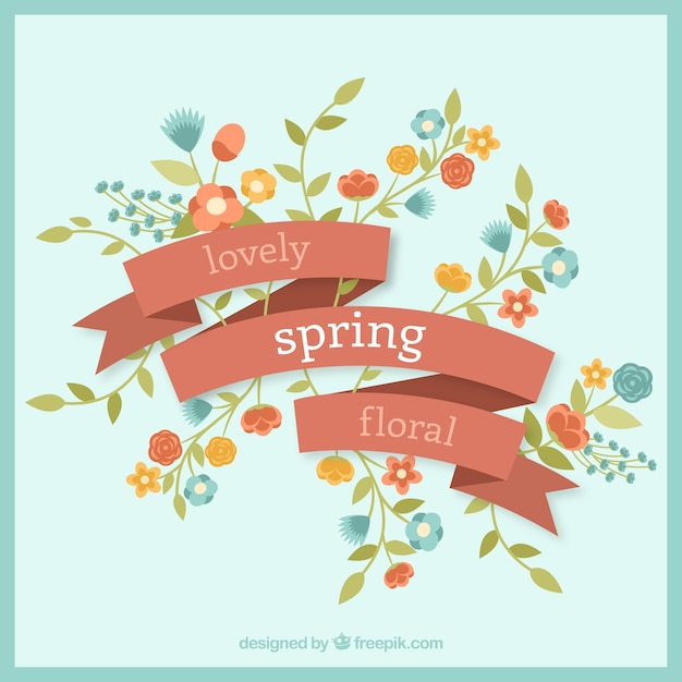 Cute spring ribbon design