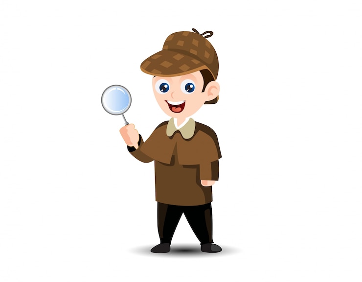 Vector cute spy mascot cartoon design