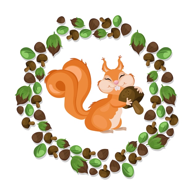 Cute squirrel background