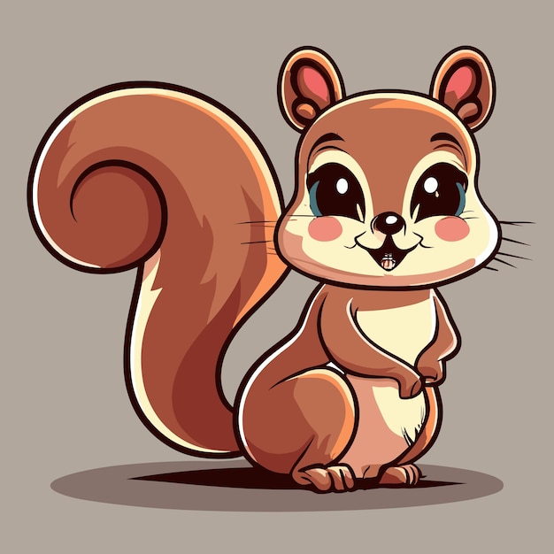 Vector cute squirrel vector design