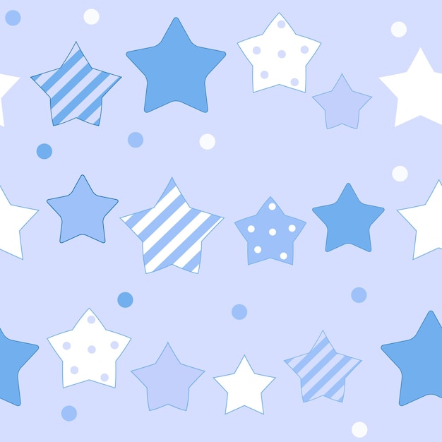 Cute star seamless pattern background vector illustration