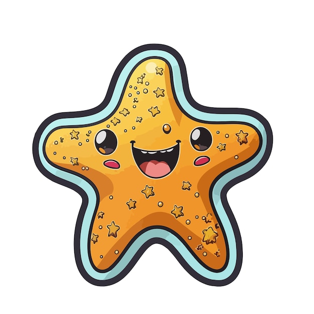 Cute starfish cartoon style