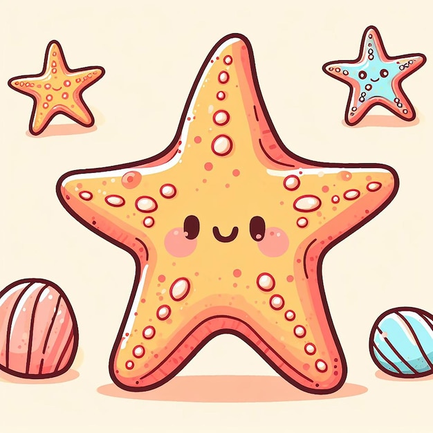 Cute starfish cartoon
