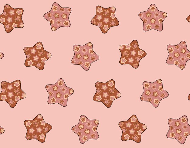 Vector cute stars pattern