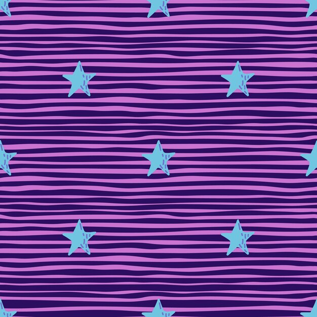 Cute stars seamless pattern in doodle style Constellation wallpaper