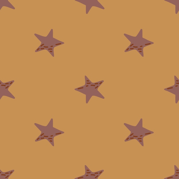 Cute stars seamless pattern in doodle style Constellation wallpaper