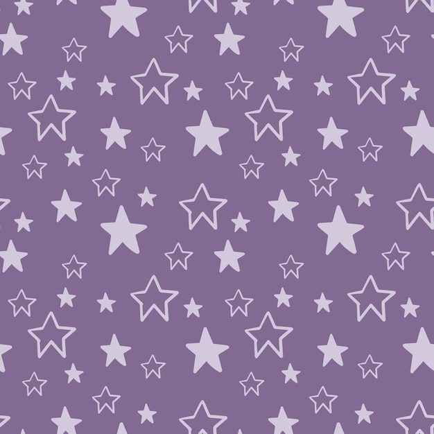 Premium Vector | Cute stars seamless pattern a simple style for decor ...