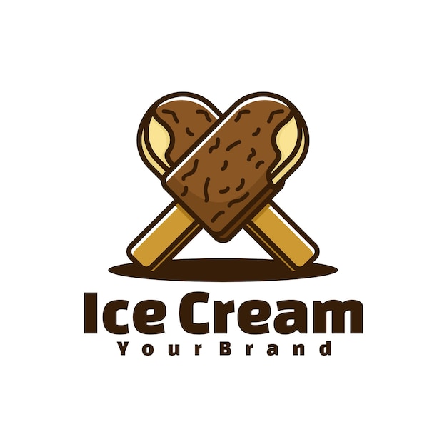 Cute stick ice cream art illustration