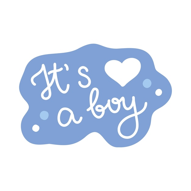 Cute Sticker Label on Gender Party It's a Boy