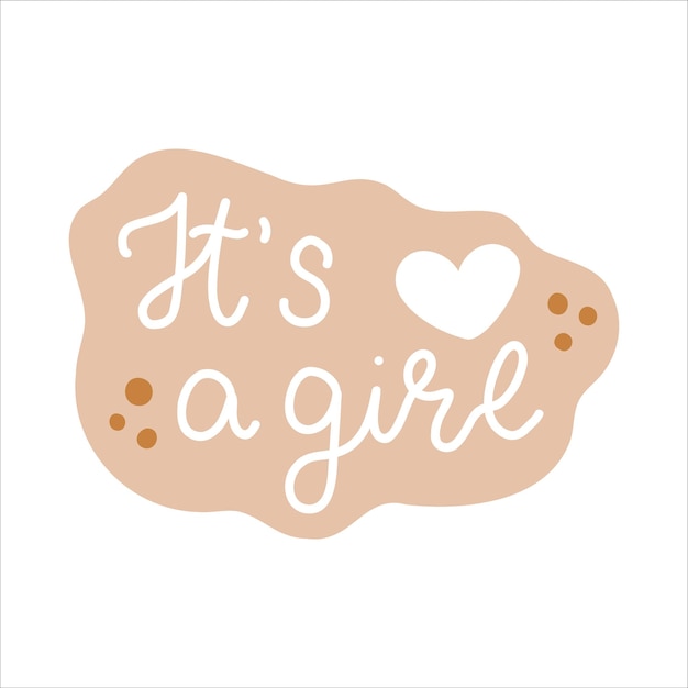 Симпатичная наклейка на гендерной вечеринке it's a girl