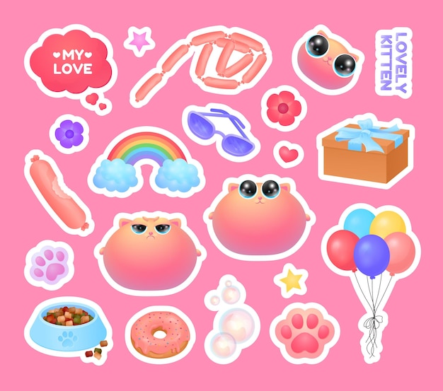 Cute sticker set for kids