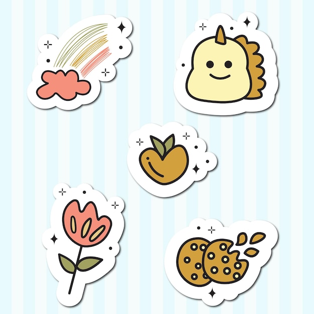 cute sticker vector illustration design