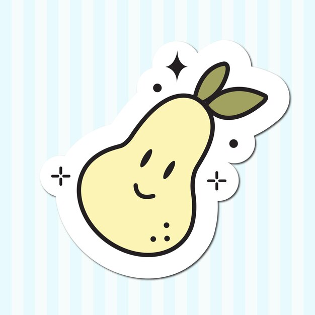 귀여운 스티커 벡터 일러스트 레이 션 디자인