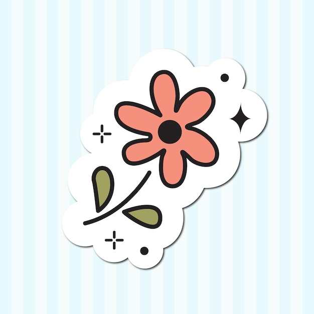 Vector cute sticker vector illustration design