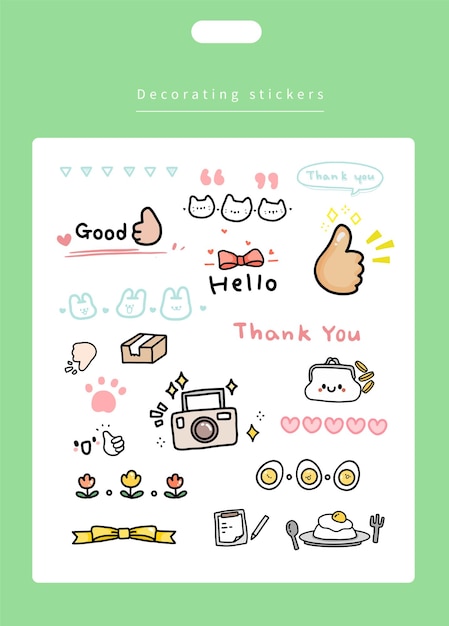 Vector cute stickers 5