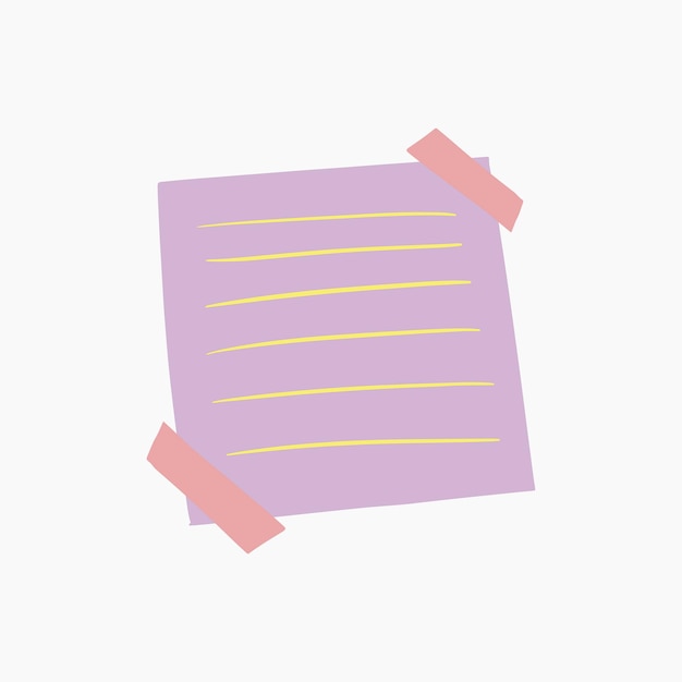 Vector cute sticky note illustration