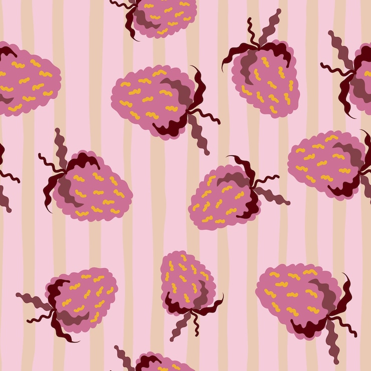 Vector cute strawberries seamless pattern. doodle strawberry endless background. hand drawn fruits wallpaper