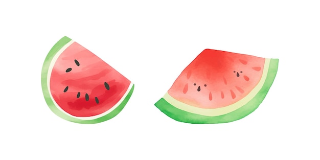 Vector cute strawberry watercolor vector illustration