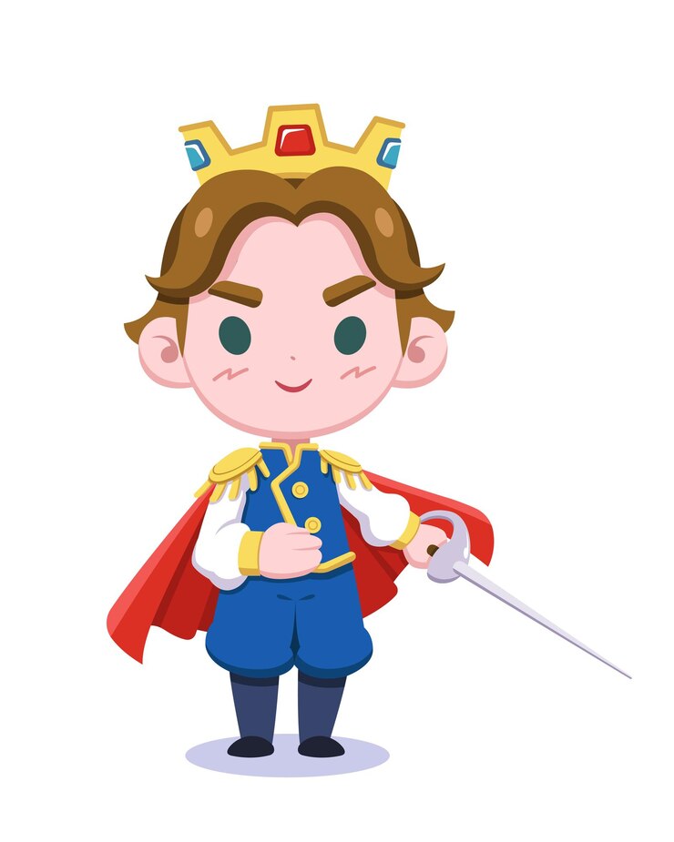 Vector 귀여운 스타일 판타지 왕자 만화 일러스트 레이션