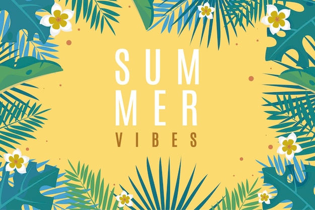 Vector cute summer banner illustration