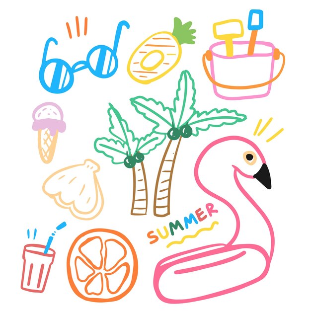Vector cute summer element for templates