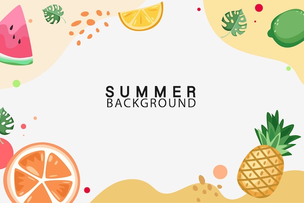 Vector cute summer illustration