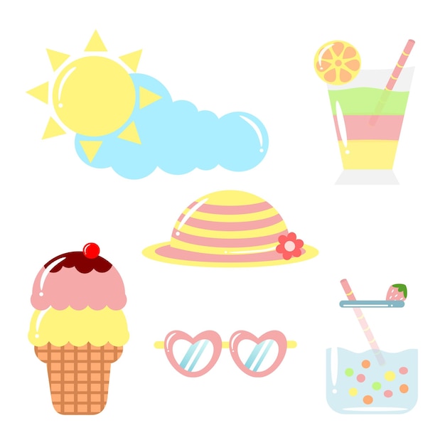 Cute Summer Vector Illustration