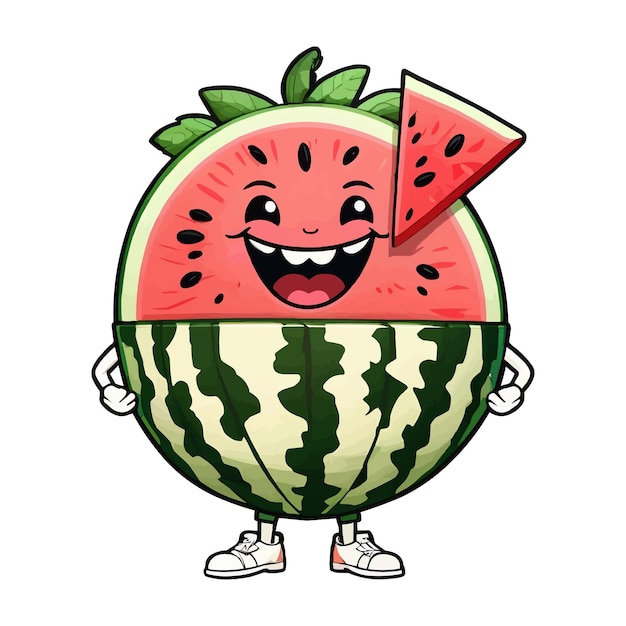 Cute summer watermelon vector art