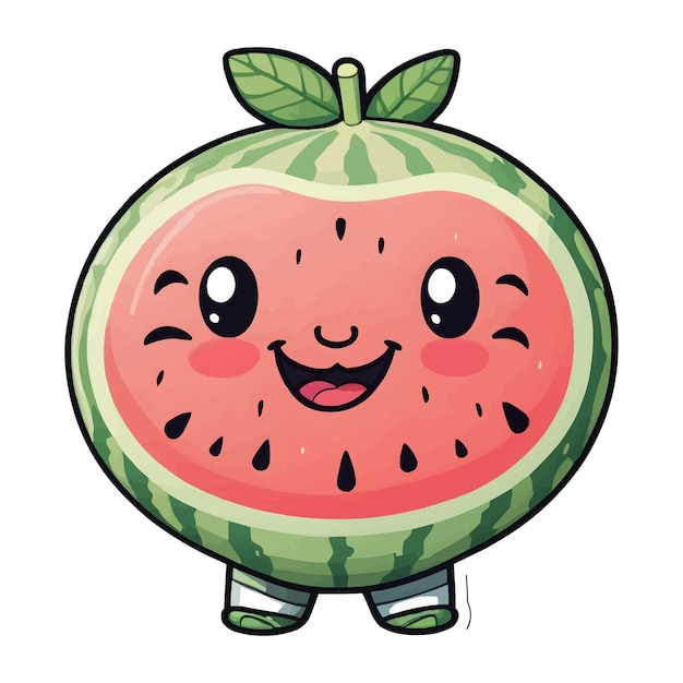 Cute summer watermelon vector art