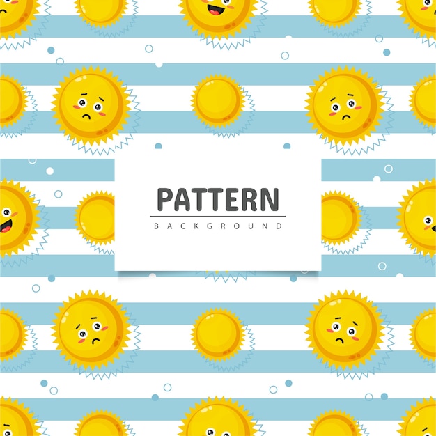 Cute sun seamless pattern