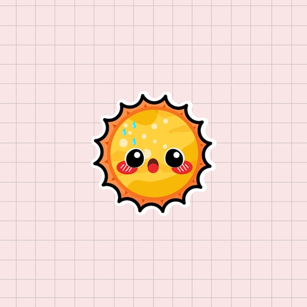 Cute sun vector