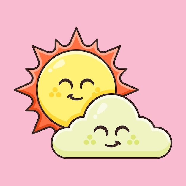 Cute Sunshine with Cute Cloud.