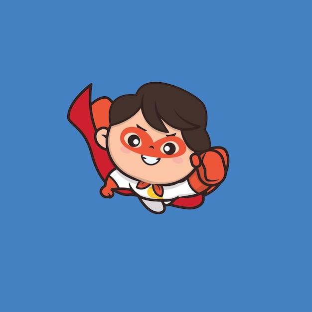 Cute Superhero mascot 