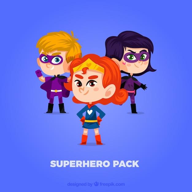 Cute superhero pack