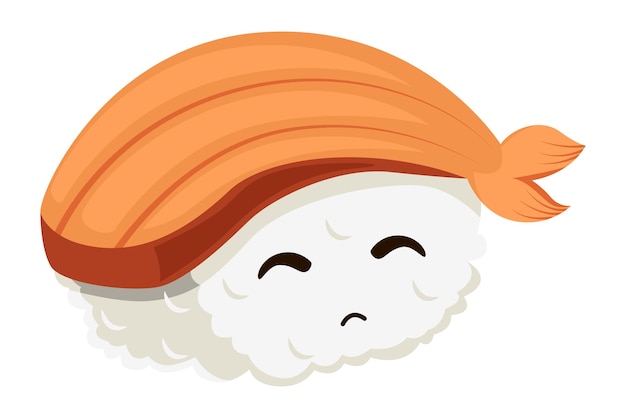 Cute Sushi Character Design Illustration