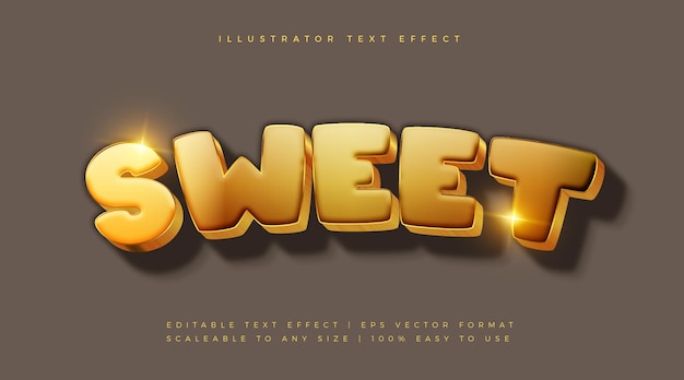 Cute Sweet Tasty Text Style Font Effect