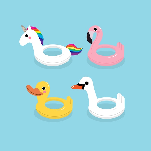 cute swim ring with unicorn