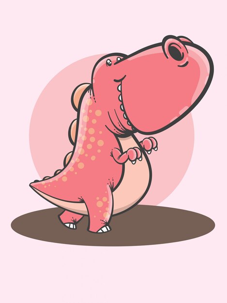 Cute t-rex (tyrannosaurus rex) cartoon