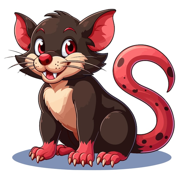 Vector cute tasmanian devil vector cartoon illustration